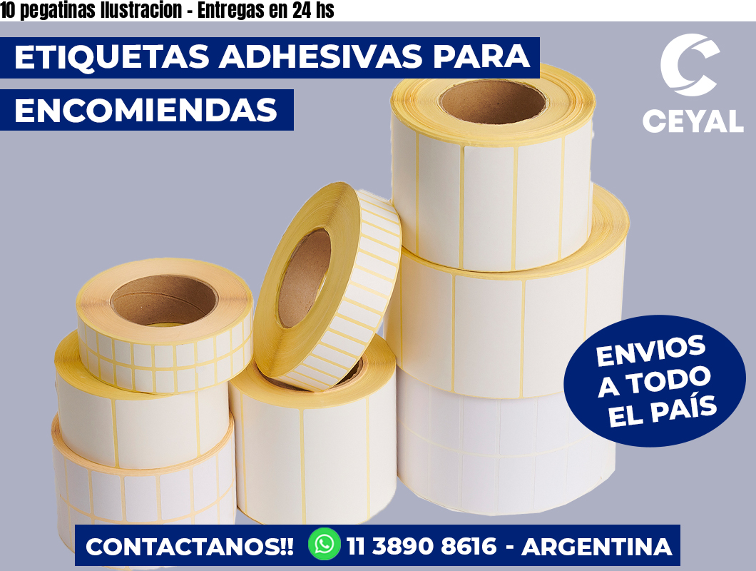 10 pegatinas Ilustracion - Entregas en 24 hs