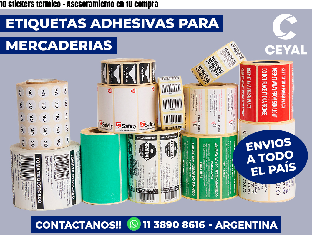 10 stickers termico - Asesoramiento en tu compra