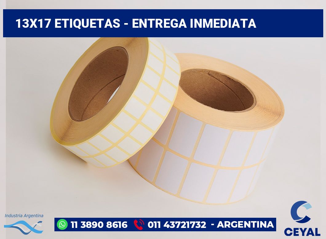 13x17 Etiquetas