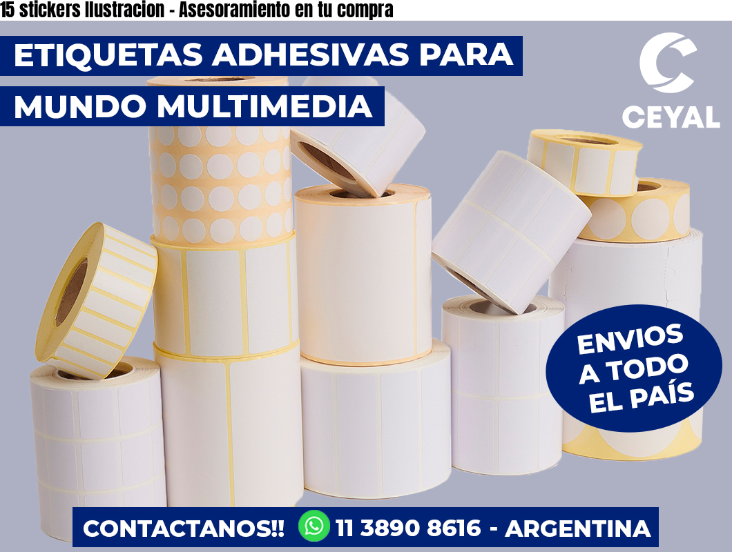 15 stickers Ilustracion - Asesoramiento en tu compra