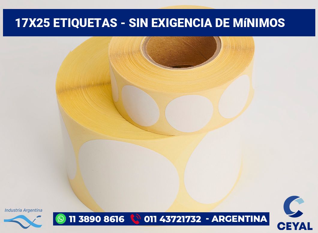 17x25 Etiquetas