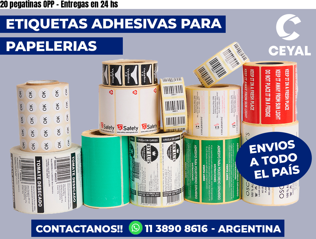 20 pegatinas OPP - Entregas en 24 hs