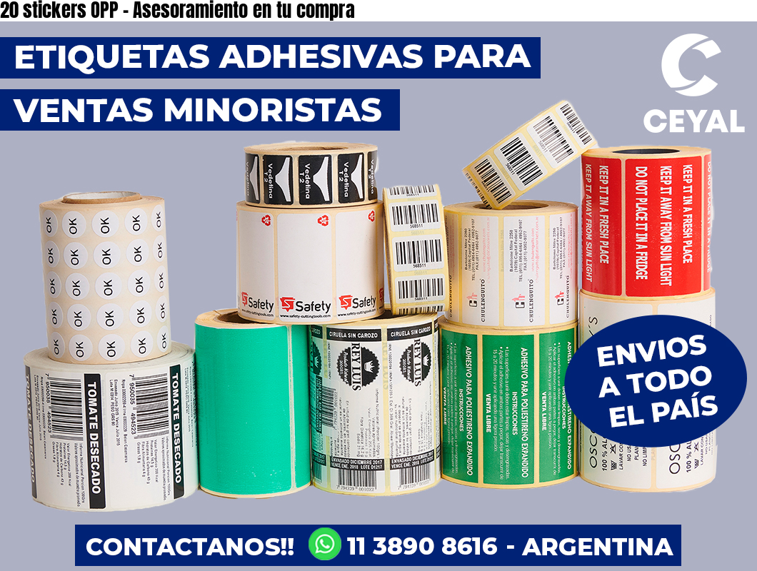 20 stickers OPP - Asesoramiento en tu compra