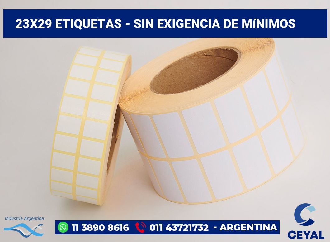 23x29 Etiquetas