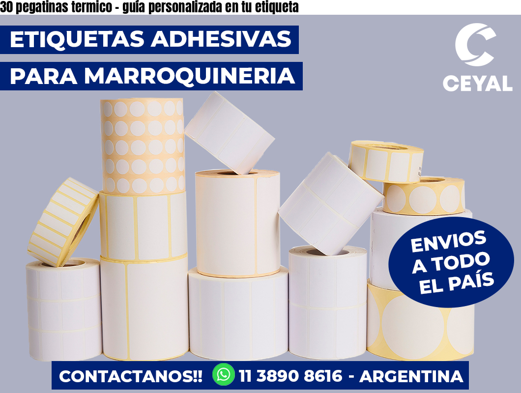 30 pegatinas termico - guía personalizada en tu etiqueta