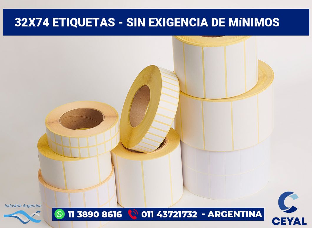32x74 Etiquetas