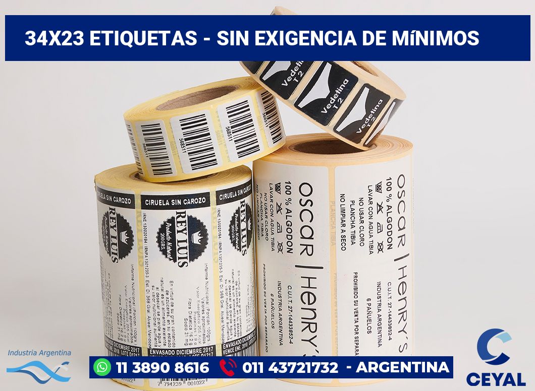 34x23 Etiquetas