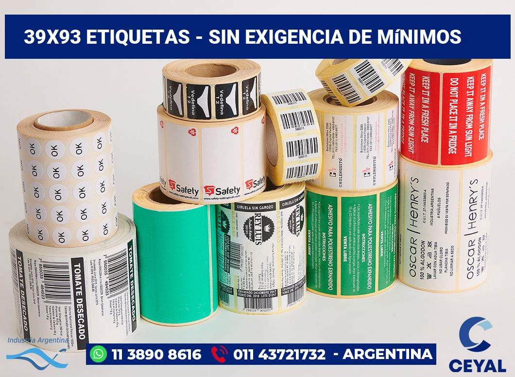 39x93 Etiquetas