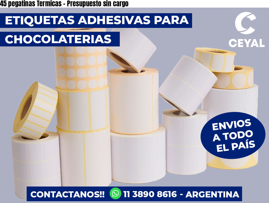 45 pegatinas Termicas - Presupuesto sin cargo