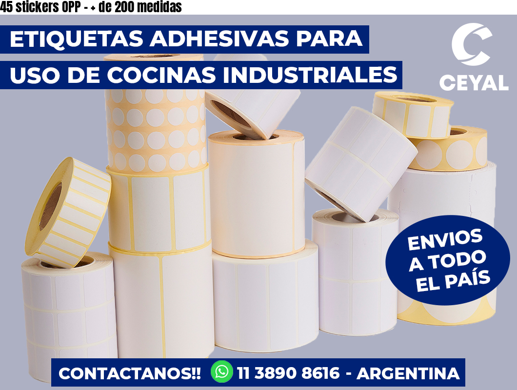 45 stickers OPP - + de 200 medidas