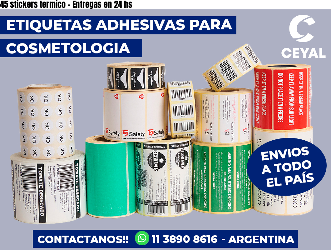 45 stickers termico - Entregas en 24 hs