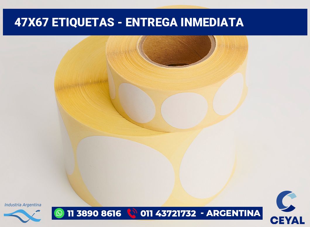 47x67 Etiquetas