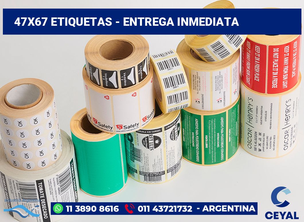 47x67 Etiquetas