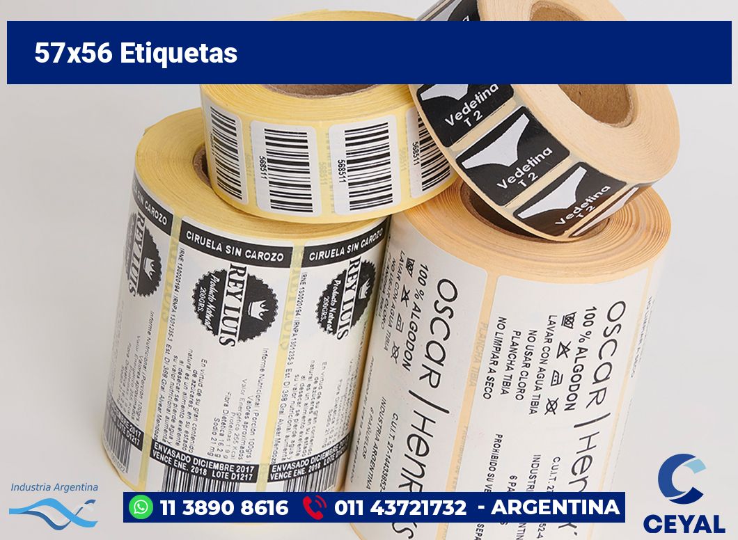 57x56 Etiquetas