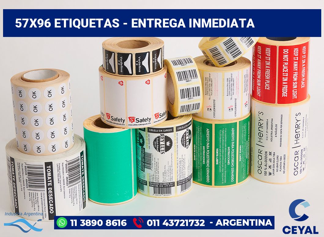 57x96 Etiquetas