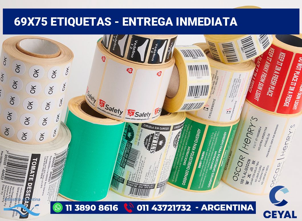 69x75 Etiquetas