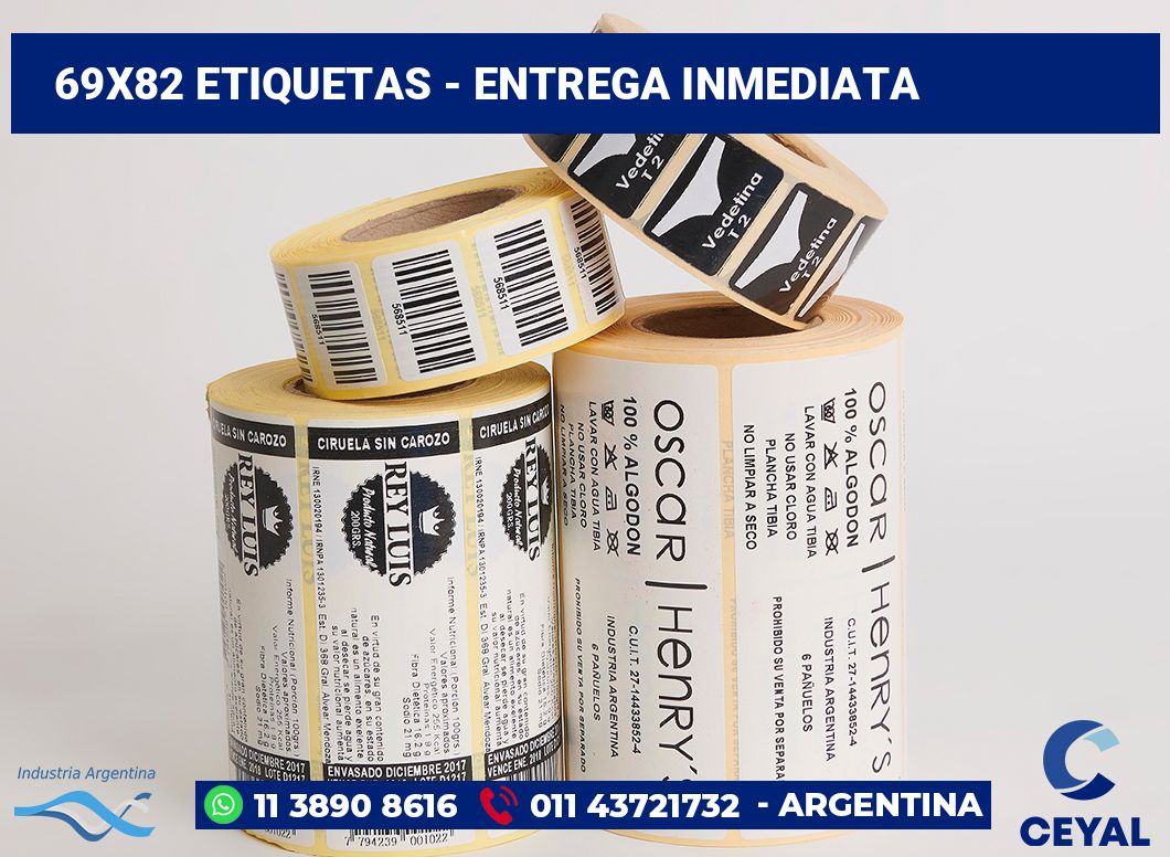 69x82 Etiquetas