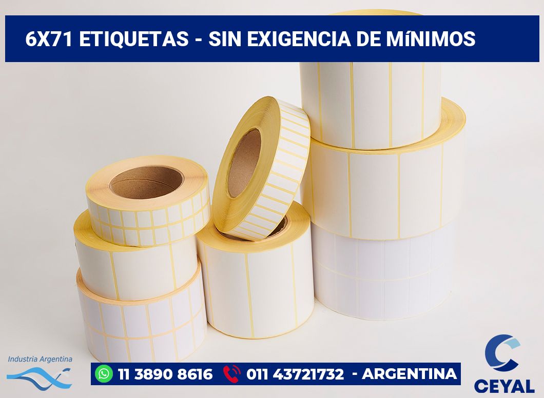 6x71 Etiquetas