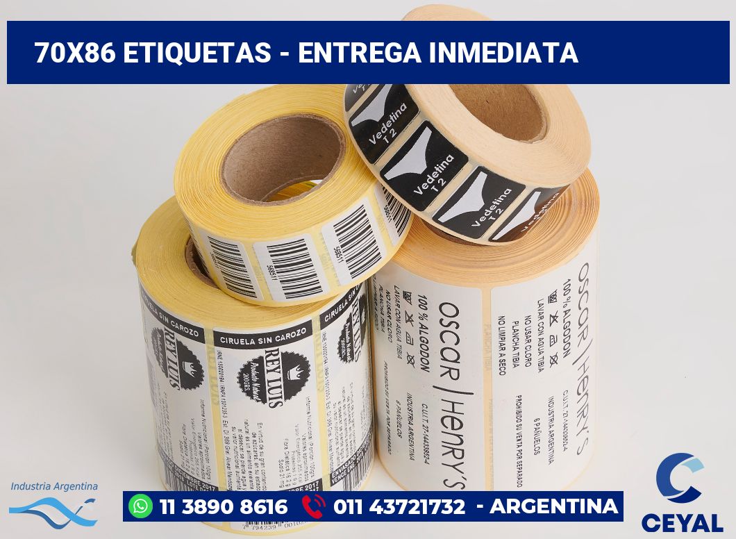 70x86 Etiquetas