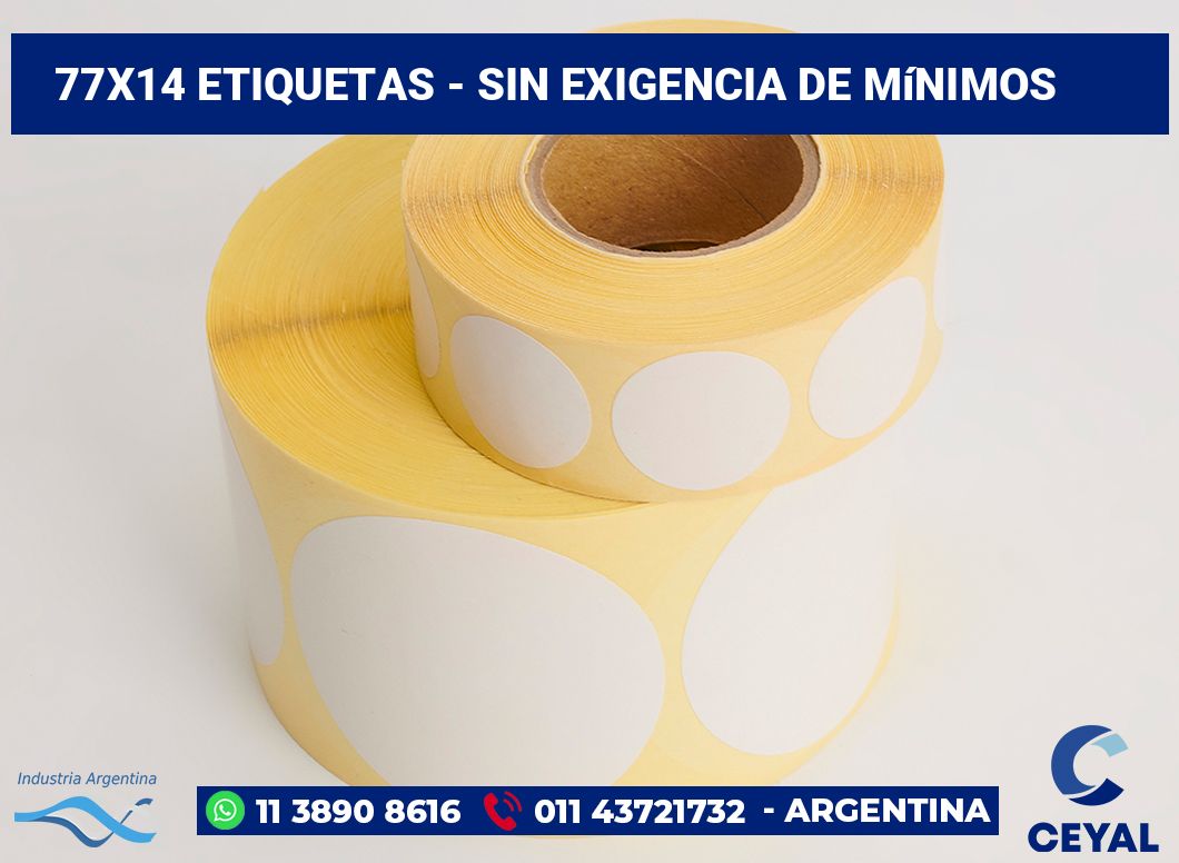 77x14 Etiquetas