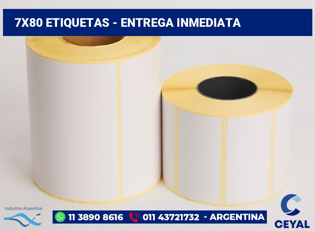 7x80 Etiquetas