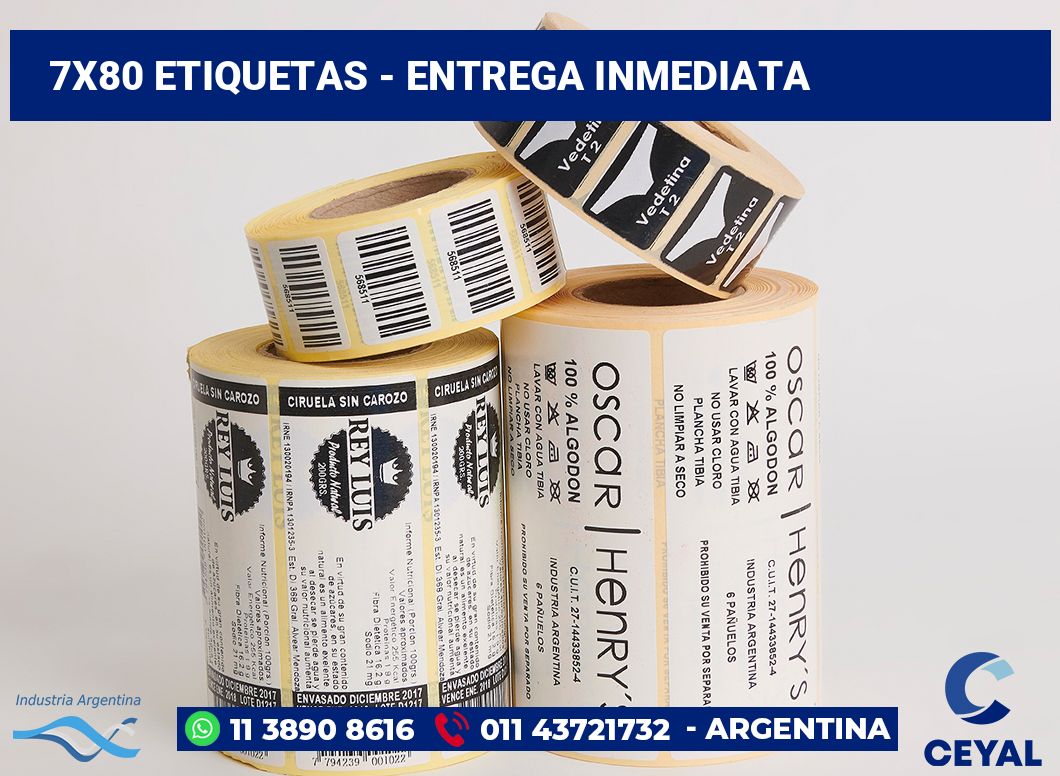 7x80 Etiquetas