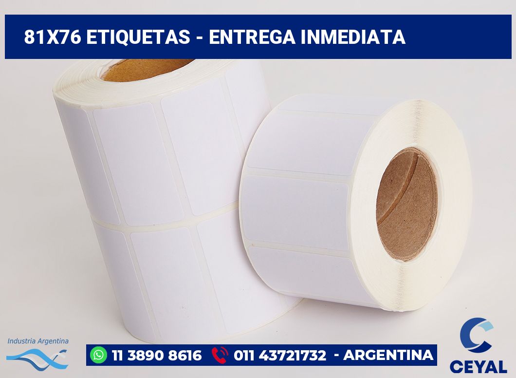 81x76 Etiquetas