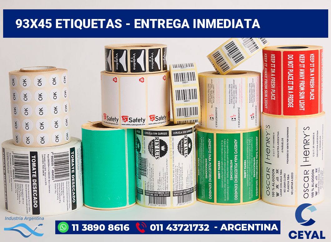 93x45 Etiquetas
