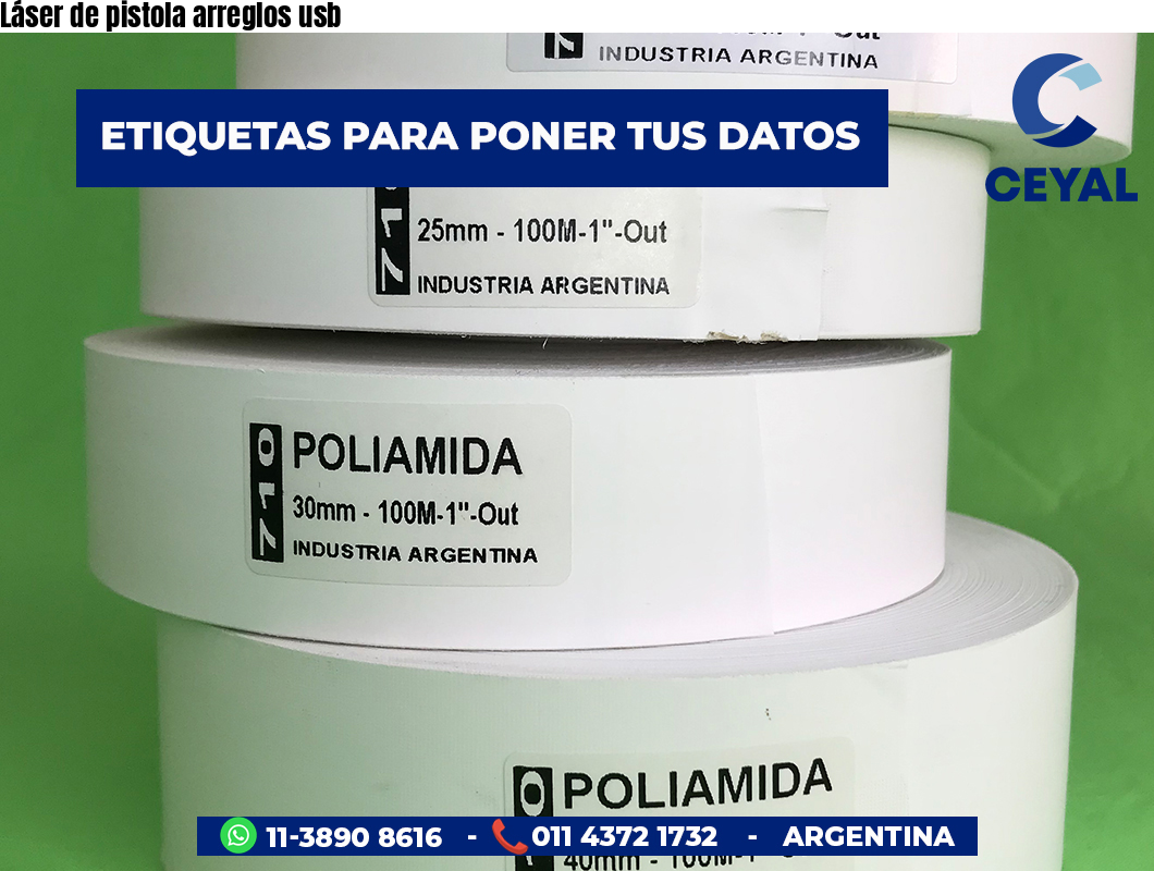 Láser de pistola arreglos usb