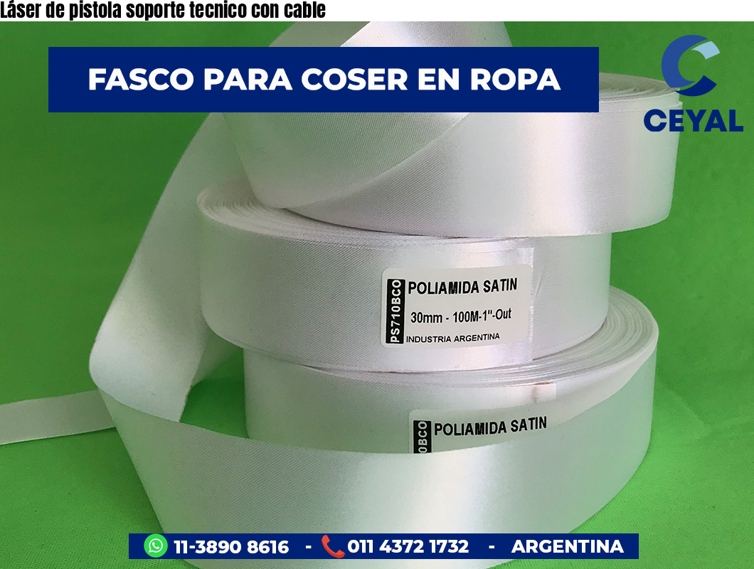 Láser de pistola soporte tecnico con cable