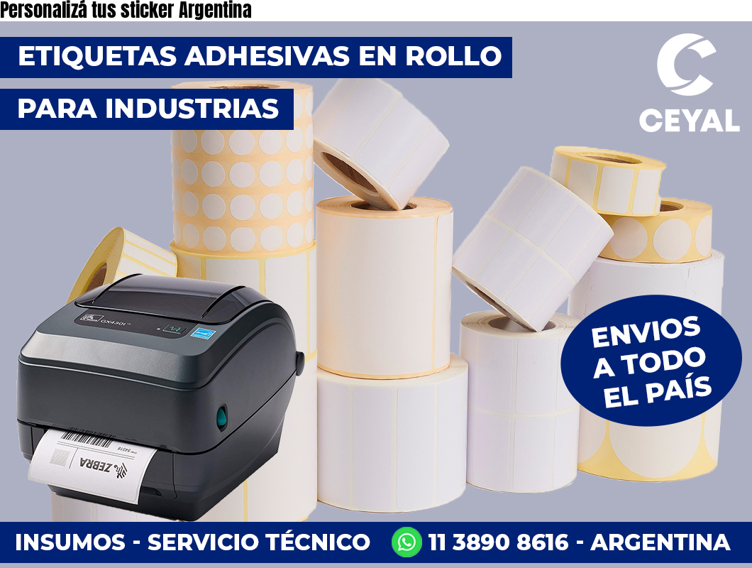 Personalizá tus sticker Argentina