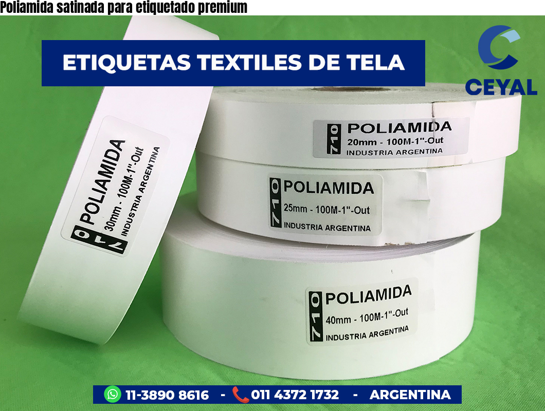 Poliamida satinada para etiquetado premium