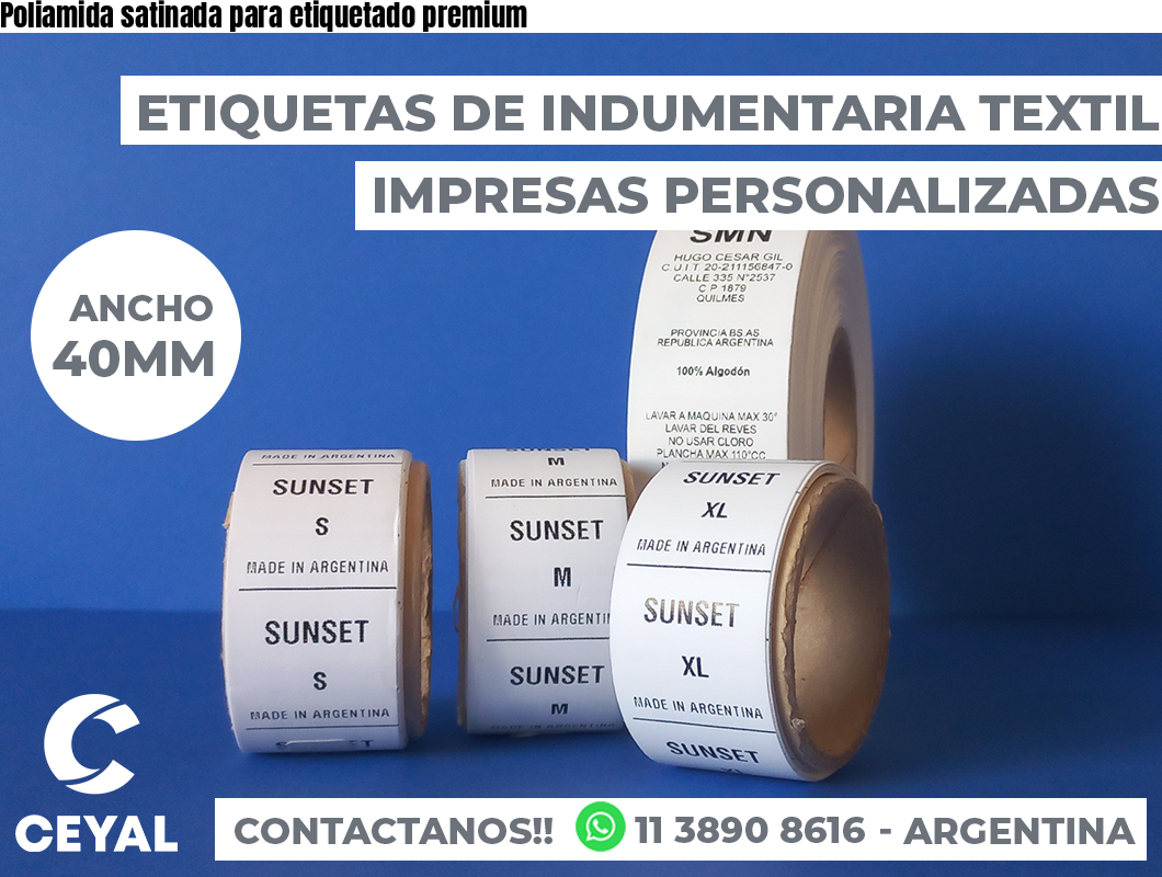 Poliamida satinada para etiquetado premium