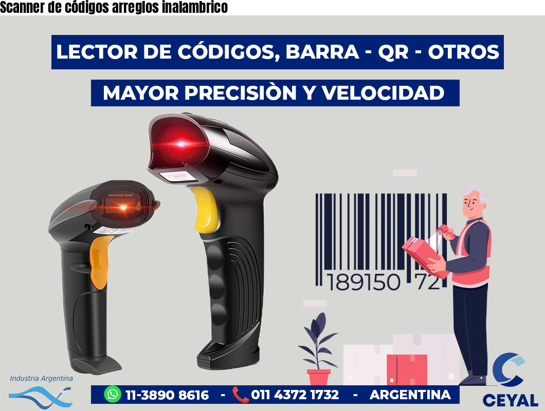 Scanner de códigos arreglos inalambrico