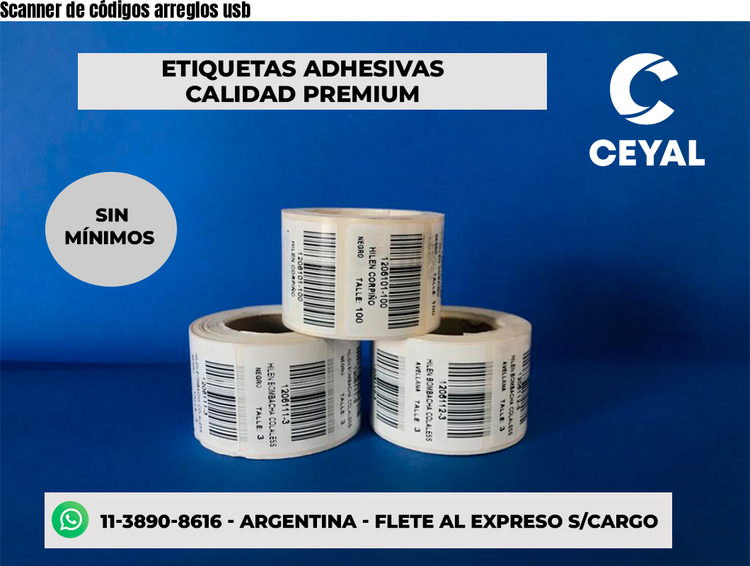 Scanner de códigos arreglos usb