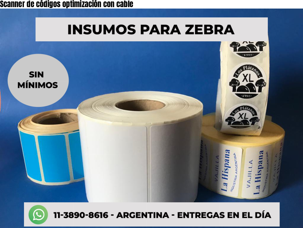 Scanner de códigos optimización con cable