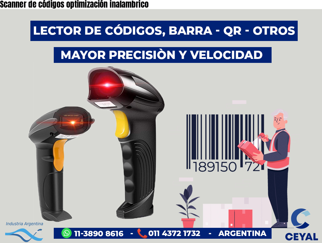 Scanner de códigos optimización inalambrico