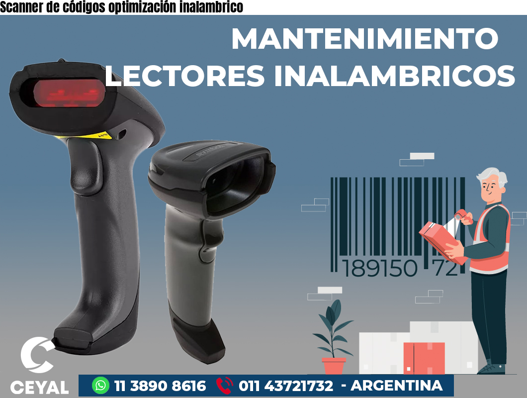 Scanner de códigos optimización inalambrico