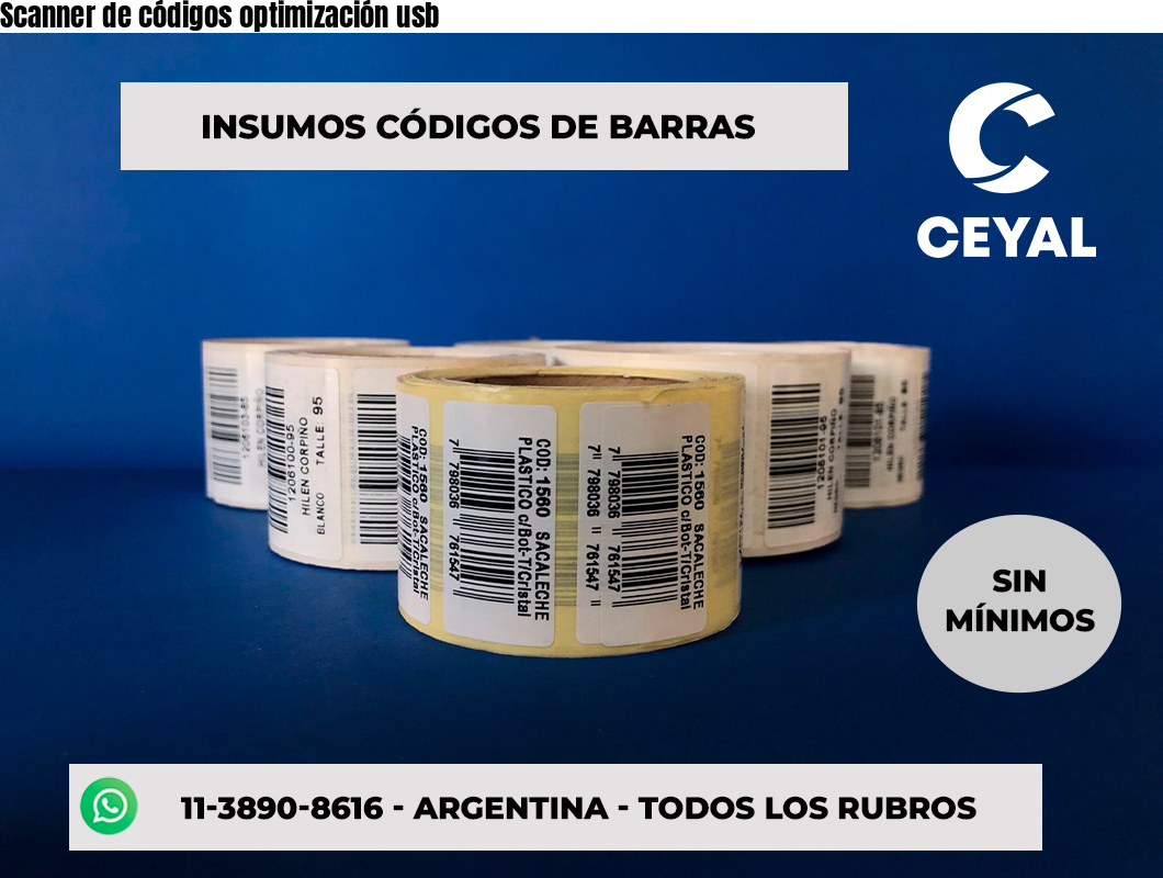 Scanner de códigos optimización usb