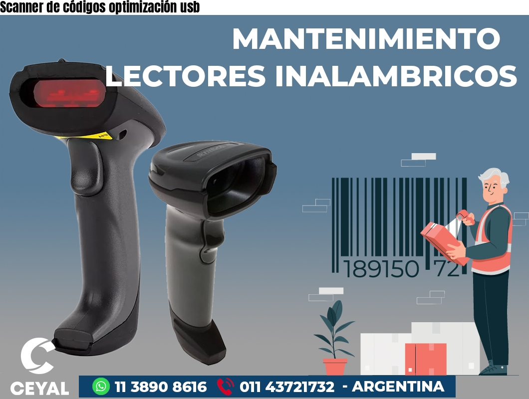 Scanner de códigos optimización usb