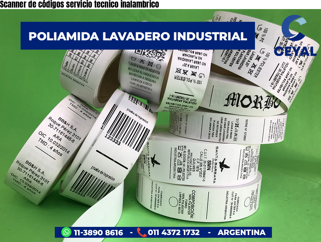 Scanner de códigos servicio tecnico inalambrico