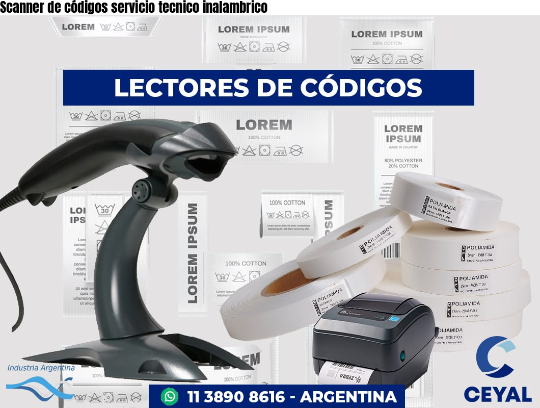 Scanner de códigos servicio tecnico inalambrico