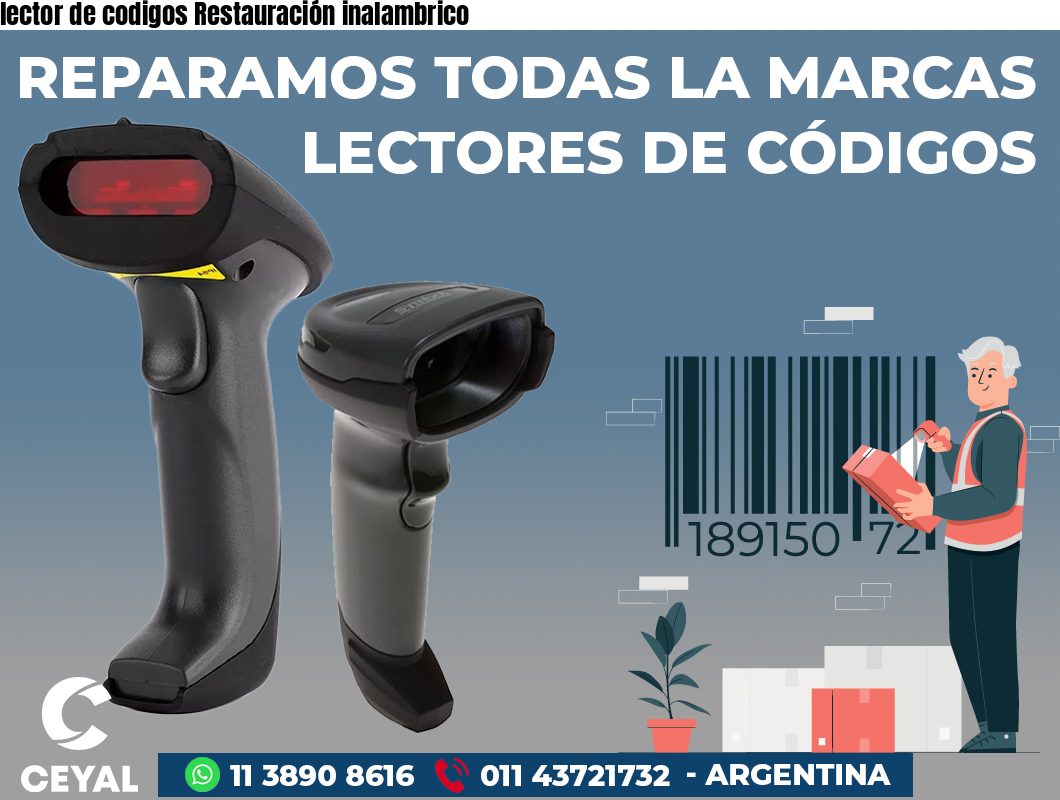 lector de codigos Restauración inalambrico