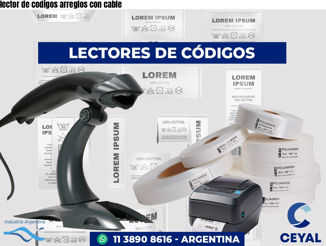lector de codigos arreglos con cable