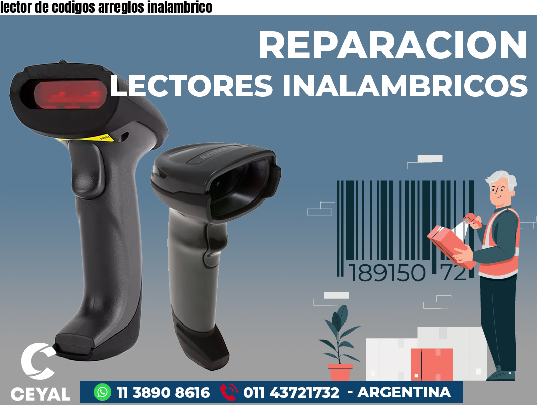 lector de codigos arreglos inalambrico