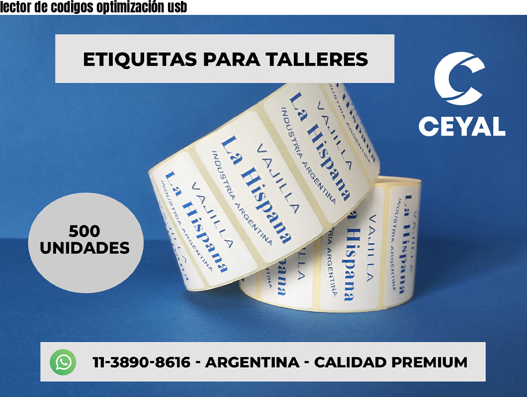 lector de codigos optimización usb