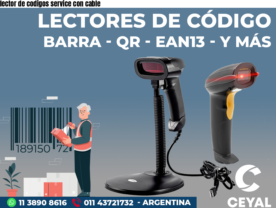 lector de codigos service con cable