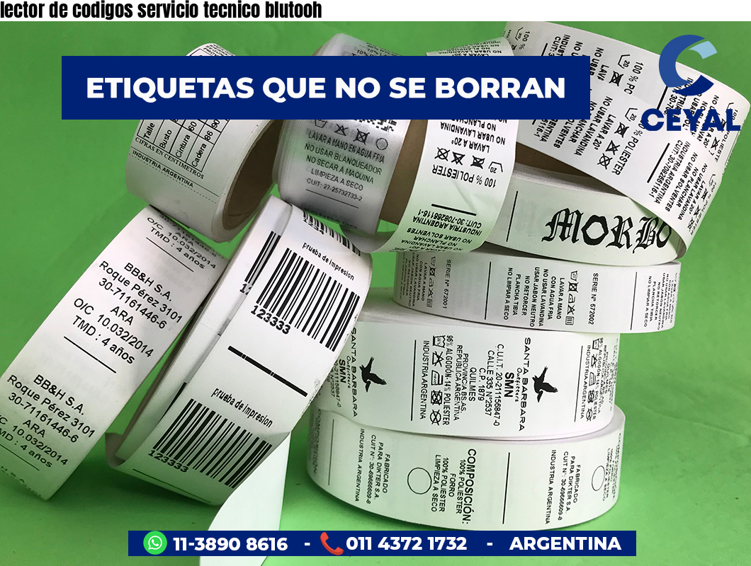 lector de codigos servicio tecnico blutooh