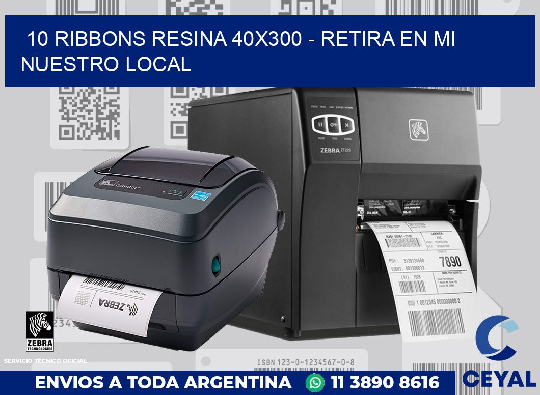 10 Ribbons resina 40x300 - retira en mi nuestro local