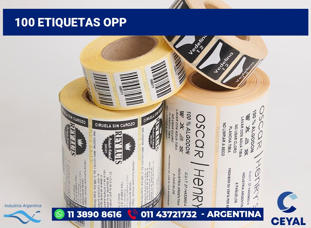 100 Etiquetas opp